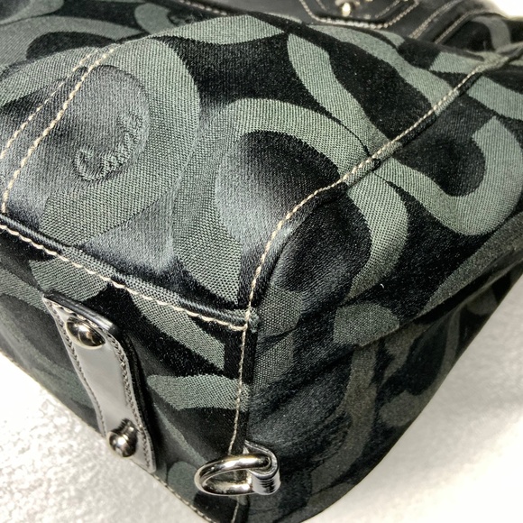 Coach Signature Black Madison Audrey Satchel Shoulder Tote - Picture 15 of 16